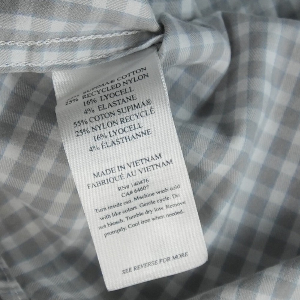 Faherty Gingham Supima Cotton Nylon Button Down S… - image 10